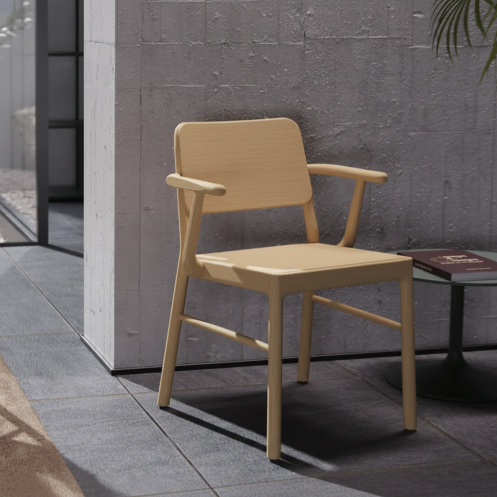 כסא OP Opera Prima עם משענת וידיות, מבית Marte Design