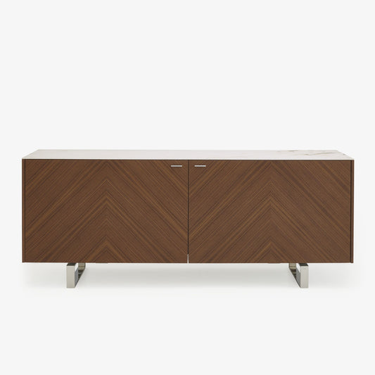 שידת COPLAN 2 מעץ אגוז עם משטח קרמיקה, מבית Ligne Roset