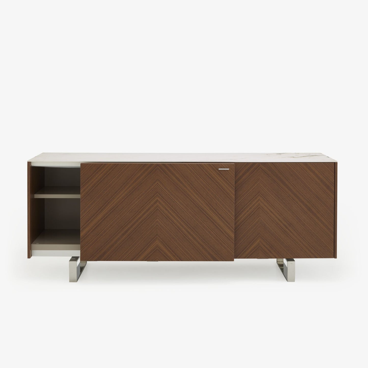 שידת COPLAN 2 מעץ אגוז עם משטח קרמיקה, מבית Ligne Roset – תמונה 2