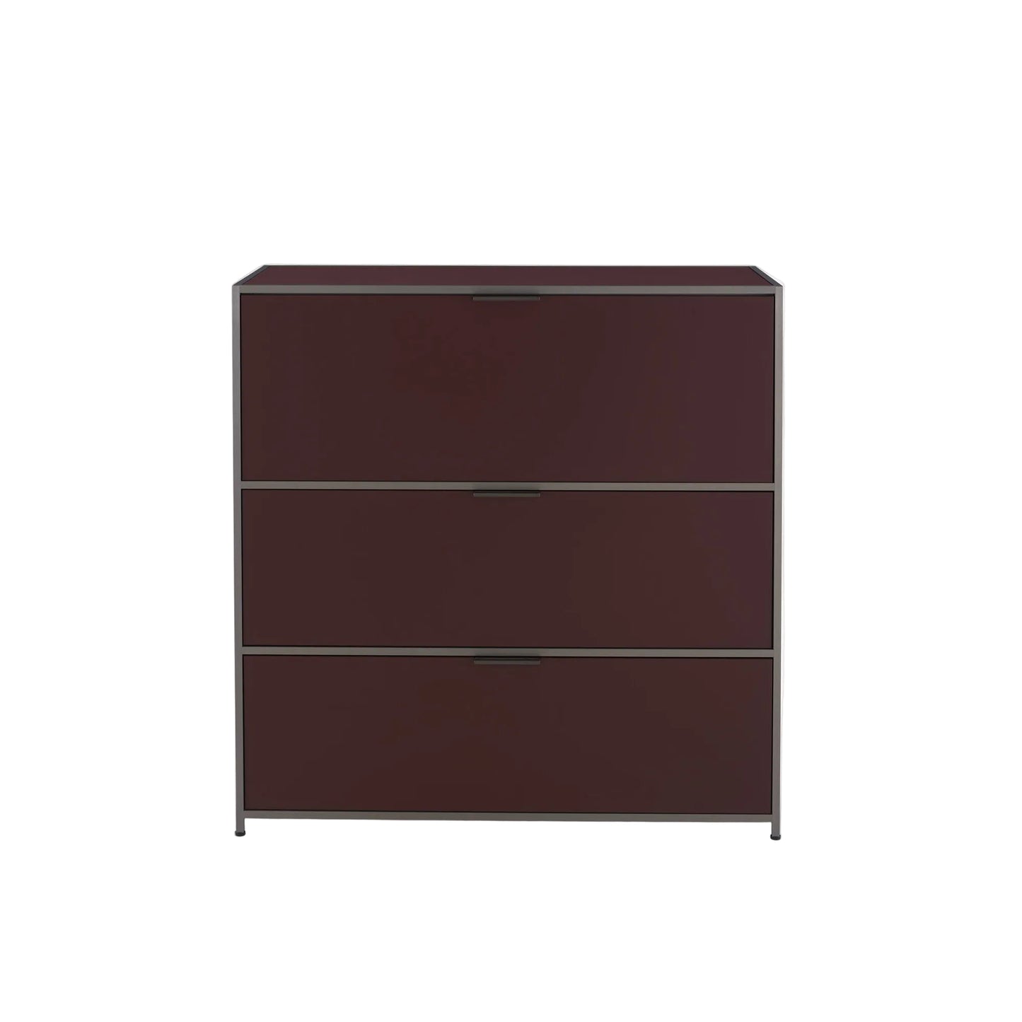 מכתבת DITA מבית Ligne Roset עם שלוש מגירות בגוון חום כהה