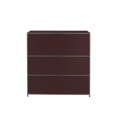 מכתבת DITA מבית Ligne Roset עם שלוש מגירות בגוון חום כהה