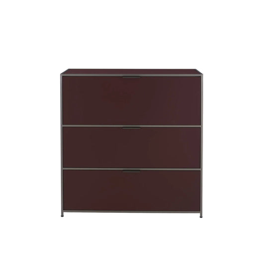 מכתבת DITA מבית Ligne Roset עם שלוש מגירות בגוון חום כהה