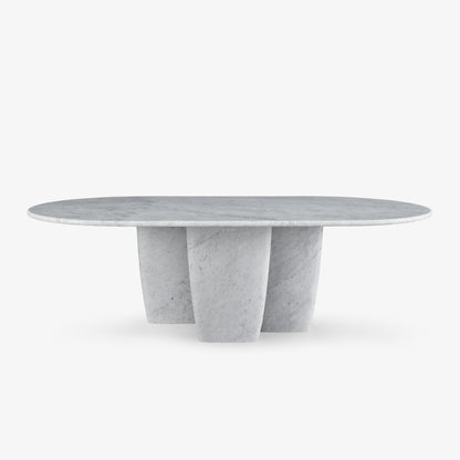 שולחן אוכל CAMMA עם משטח שיש קררה, מבית Ligne Roset