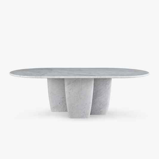 שולחן אוכל CAMMA עם משטח שיש קררה, מבית Ligne Roset