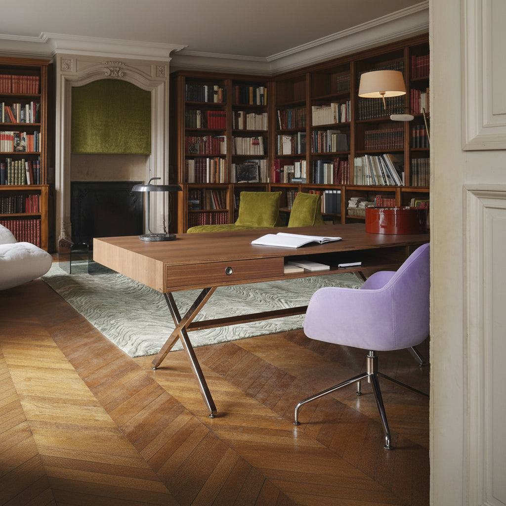 שולחן כתיבה Président של Ligne Roset בחדר עבודה