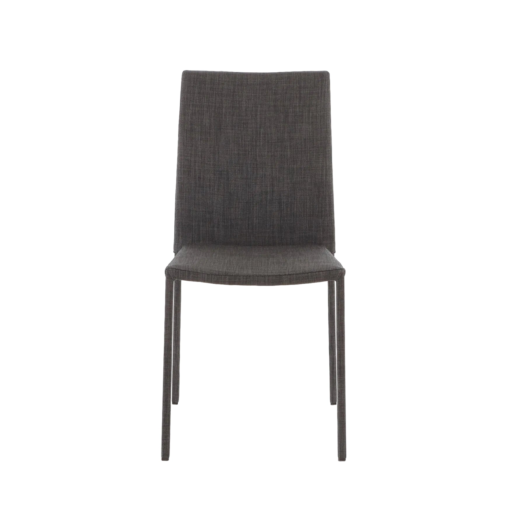 כסא SLIM מבית Ligne Roset מרופד בעור עם מסגרת פלדה מינימליסטית