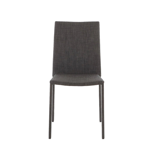 כסא SLIM מבית Ligne Roset מרופד בעור עם מסגרת פלדה מינימליסטית