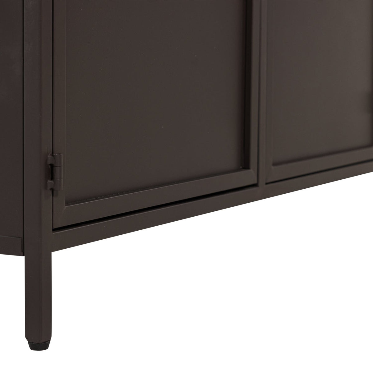 פרט קרוב בויטרינת Exhibit XL בגוון חום כהה