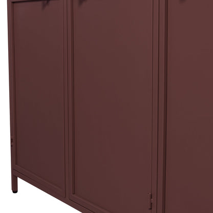 פרט קרוב בויטרינת Exhibit XL בגוון בורדו