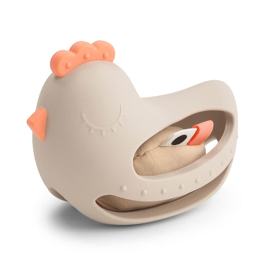 צעצוע אחיזה ונשכן עם רעשן Clucky