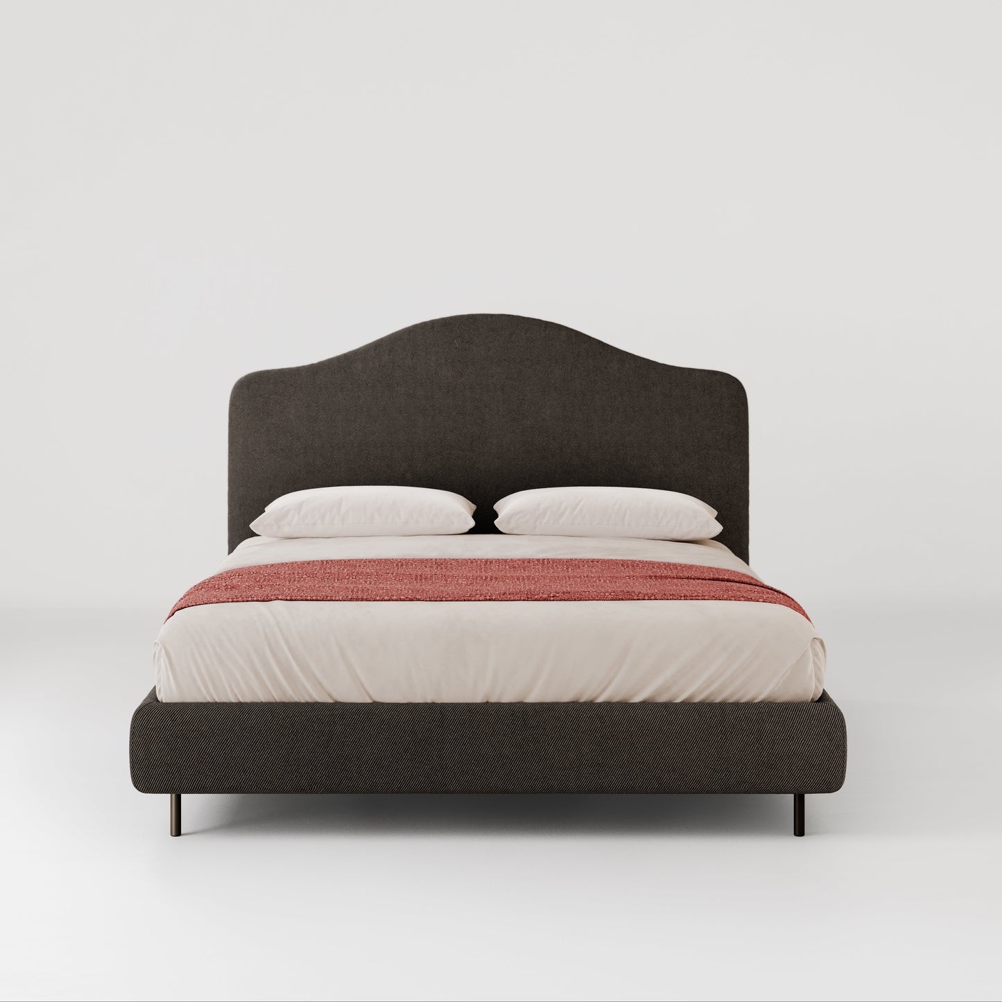 מיטת VANITY מרופדת מבית Bolzan, עם ראש מיטה מרופד ומעוגל – תמונה 3