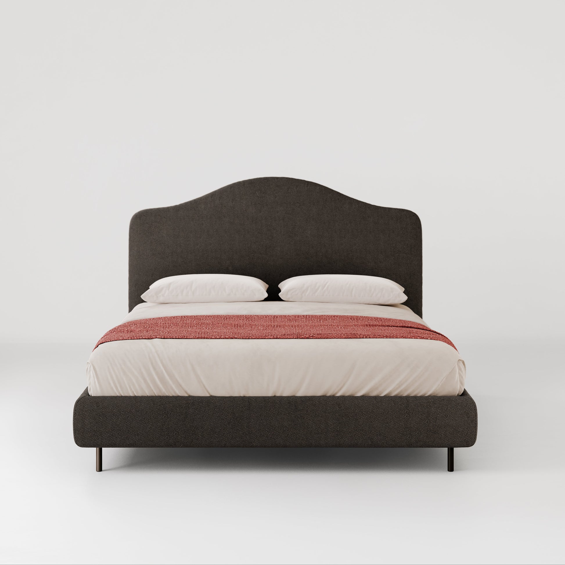 מיטת VANITY מרופדת מבית Bolzan, עם ראש מיטה מרופד ומעוגל – תמונה 3