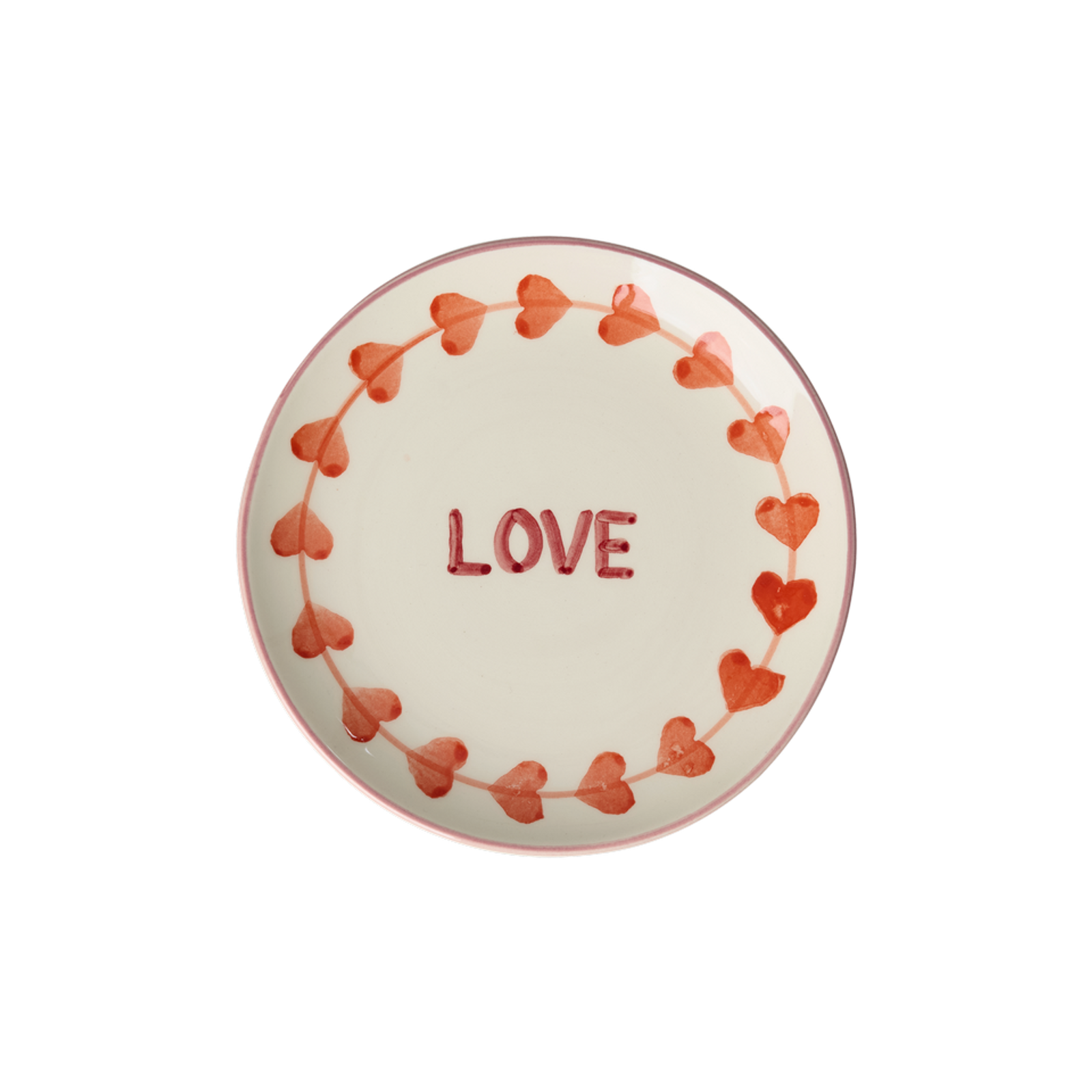 צלחת קינוח קרמיקה LOVE