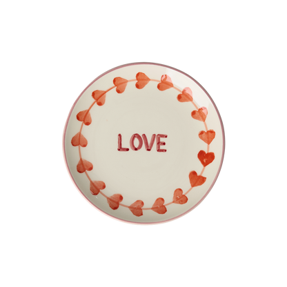 צלחת קינוח קרמיקה LOVE