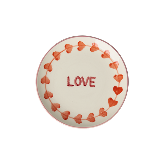 צלחת קינוח קרמיקה LOVE
