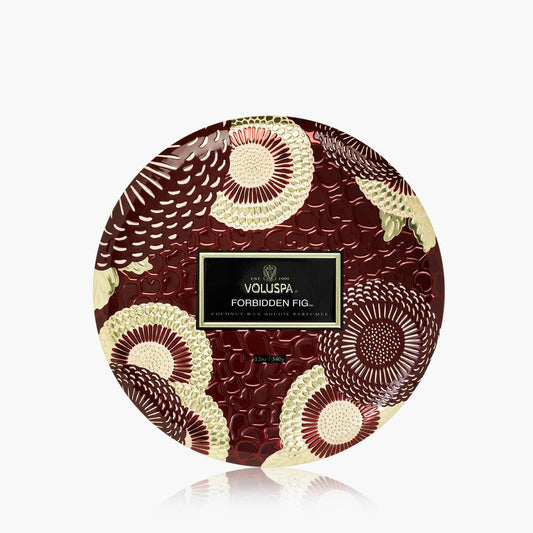 נר 3 פתילים בקופסת פח תאנה אסורה