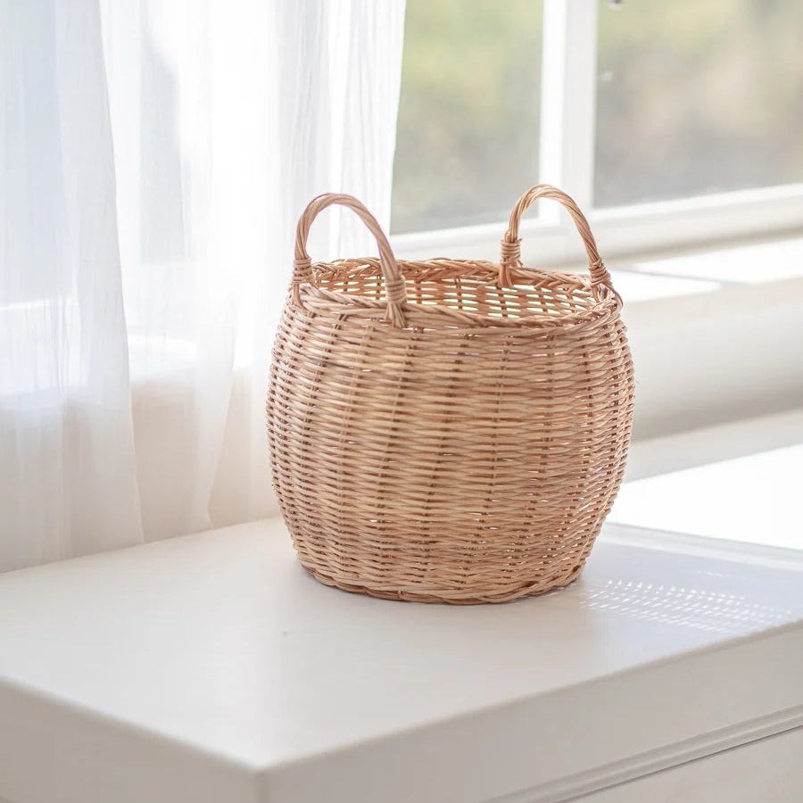סל קש גבוה עם שתי ידיות צד - תמונה 2
