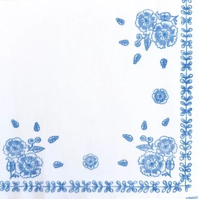 מפיות קומפוסטביליות Faience Bleu מבית Françoise Paviot