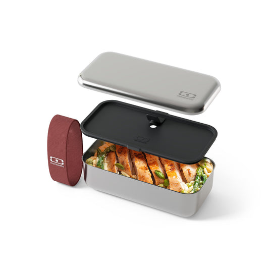 קופסת אוכל נירוסטה עם גומייה ורודה מבית Monbento – תמונה 2