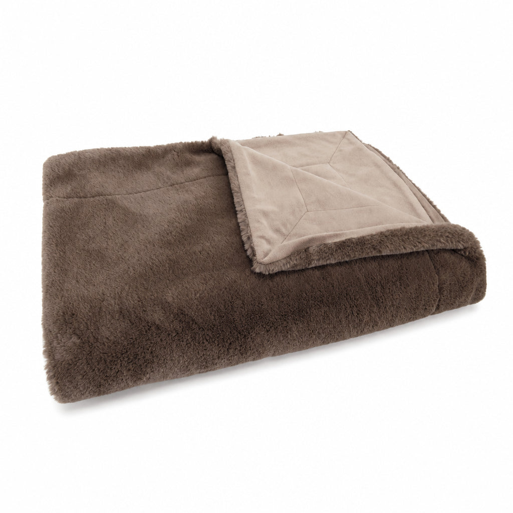 שמיכת פרווה LUXE בגוון ערמון 130×170 ס"מ מבית Amadeus