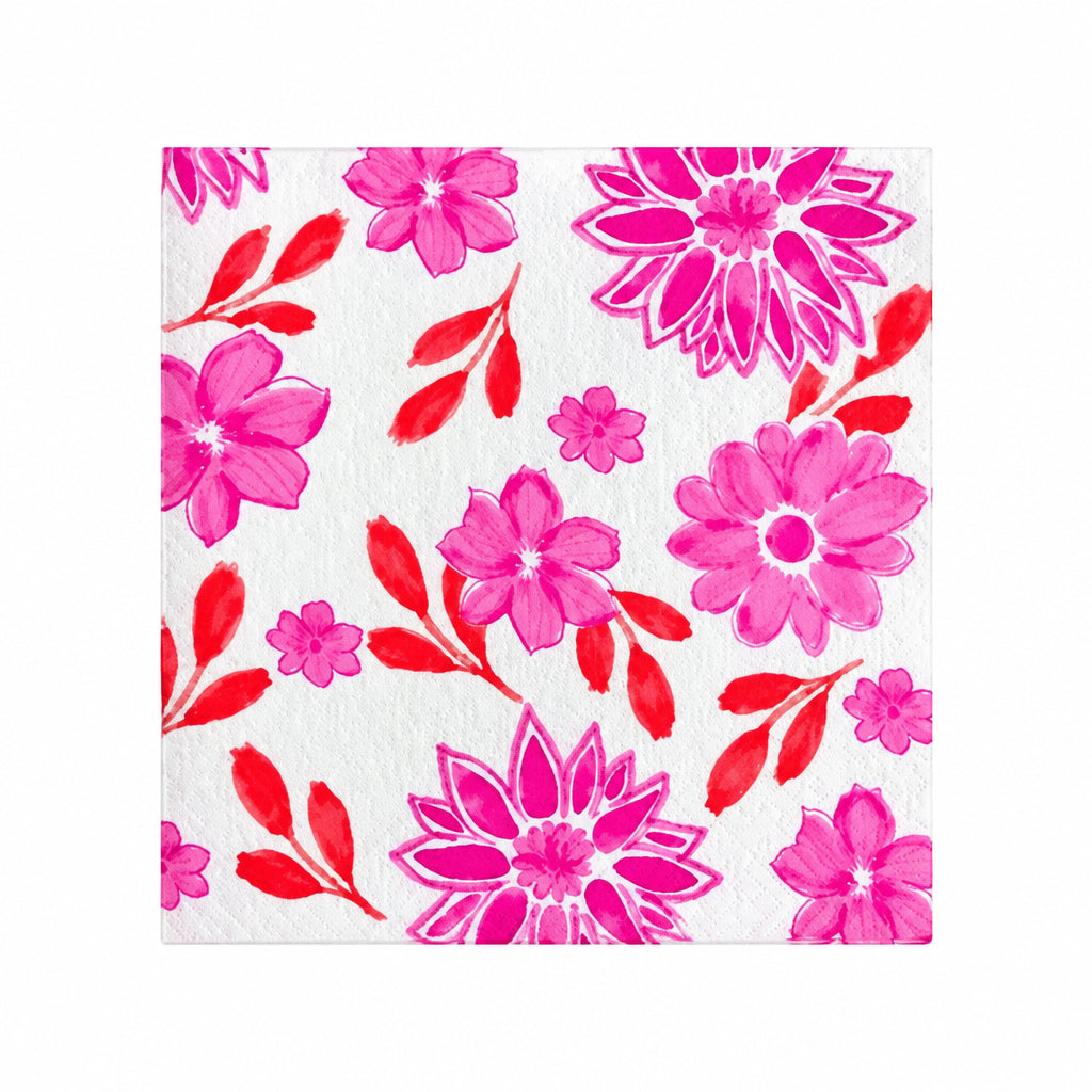 מפיות קוקטייל Maxi Fleur Rose מבית Françoise Paviot