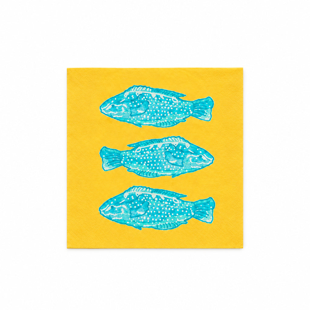 מפיות קוקטייל Poisson Lumineux מבית Françoise Paviot