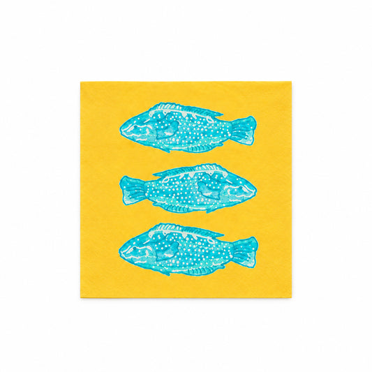 מפיות קוקטייל Poisson Lumineux מבית Françoise Paviot