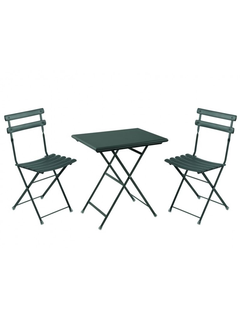Foldable table and two chairs set