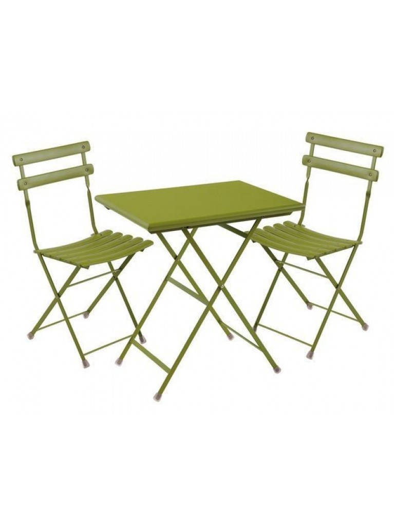 Foldable table and two chairs set