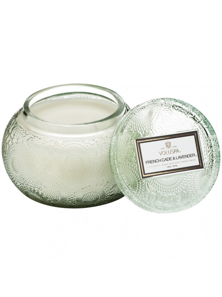 FRENCH CADE LAVENDER candle in large glass jar