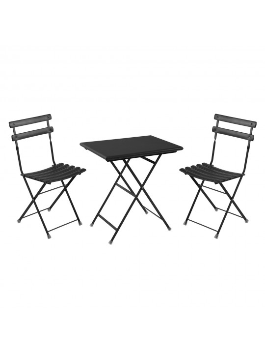 Foldable table and two chairs set