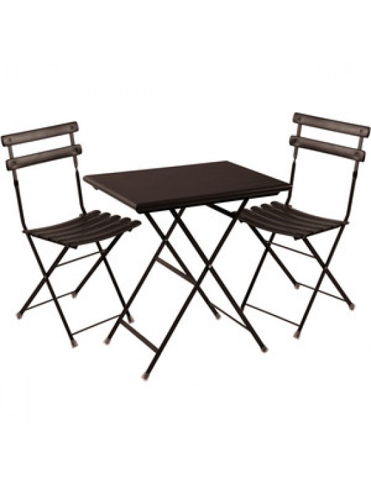 Foldable table and two chairs set