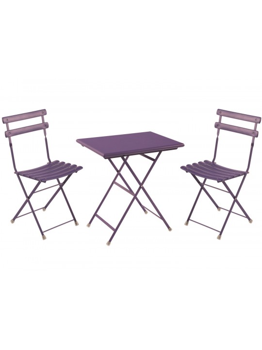 Foldable table and two chairs set