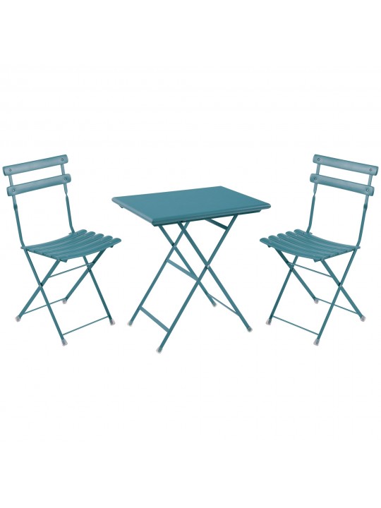 Foldable table and two chairs set