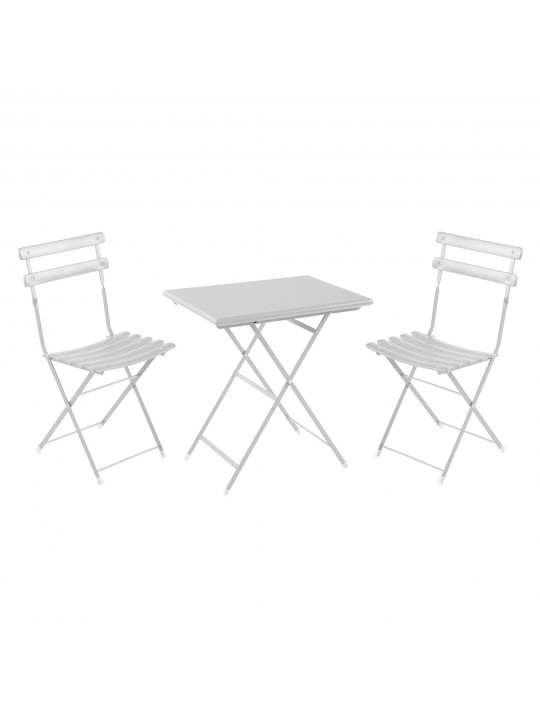 Foldable table and two chairs set