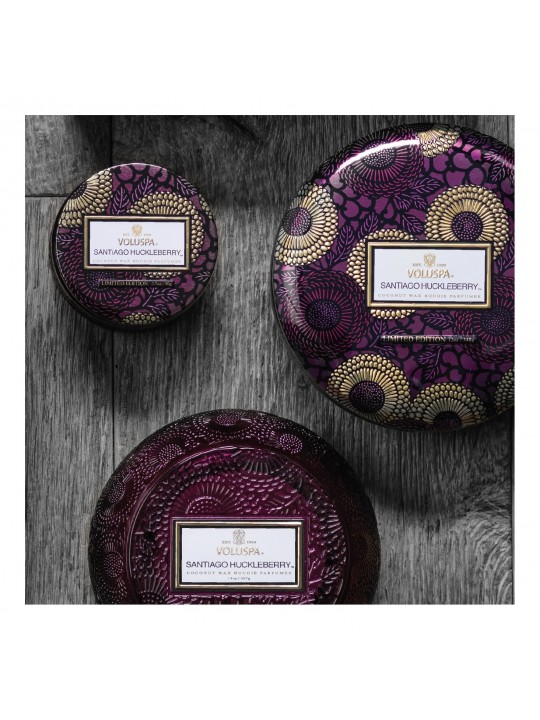 SANTIAGO HUCKLEBERRY candle in large glass jar