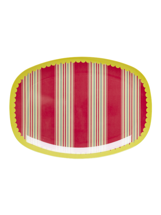  צלחת אובלית striped 